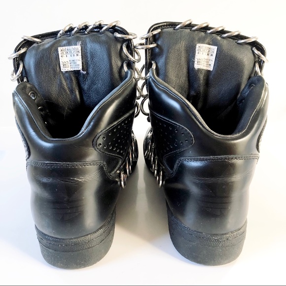 Adidas x Jeremy Scott Instinct Hi Ring Black Leather Sneakers - Picture 5 of 7